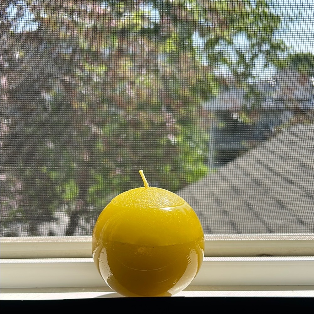 Yellow Sphere Candle